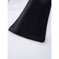 thumbnail image 6 of Aislor Kids Girls Casual Flared Jeans Vintage Wide Leg Denim Trousers Bell-Bottom Denim Pants Black 160, 6 of 7