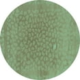 thumbnail image 1 of Ahgly Company Indoor Round Abstract Turquoise Blue Modern Area Rugs, 4' Round, 1 of 4