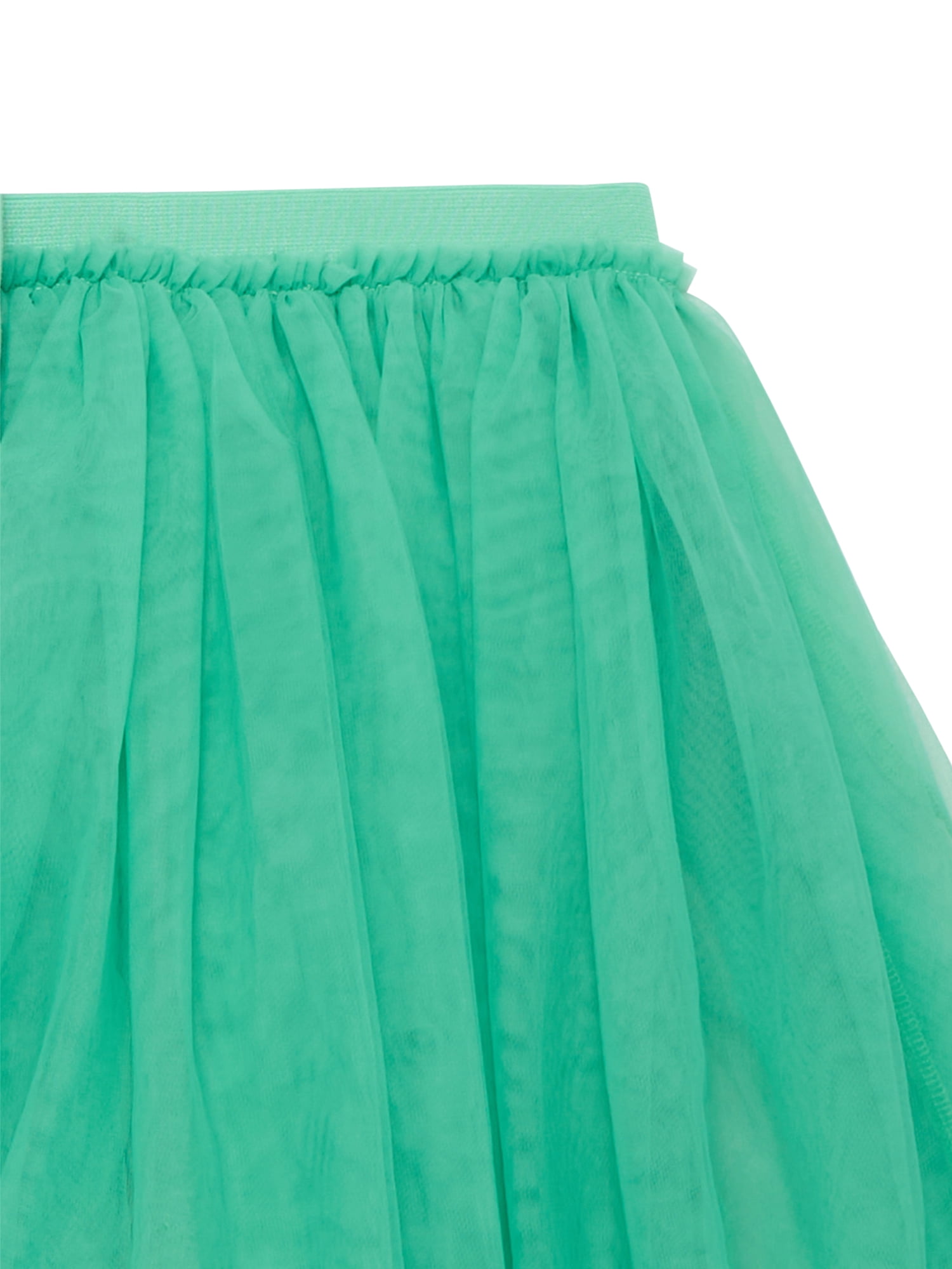 Wonder Nation Little Girls Boxy Tee and Tutu Skirt Set, 2-Piece, Sizes 4-10