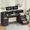 Black, variant on Farmhouse Computer Desk with Drawers, 65'' Home Office Desk with Power Outlets, Storage Cabinet and Printer Stand, Study Writing Desks with Long Monitor Stand, Black