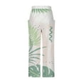 thumbnail image 5 of Linen Pants for Women,Clearance Women Casual Printing Pockets Elastic Mid-Waist Comfortable Wide-Legged Loose Pants Cargo Pants Women, 5 of 5