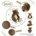 thumbnail image 6 of DolliBu Extra Large Moose Stuffed Animal - Soft Huggable Moose, Adorable Playtime Moose Plush Toy, Cute Wild Life Cuddle Gifts, Super Soft Moose Plush Doll Animal Toy for Kids and Adults - 14 inches, 6 of 8