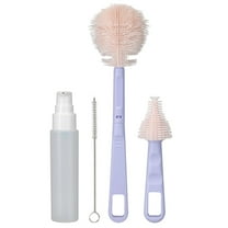 Jkung Baby Bottle Brush Set with Straw Cleaner, 360 Degree Scrubber for Pacifiers/Mugs