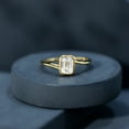 thumbnail image 6 of Rosec Jewels Moissanite Emerald Cut Engagement Ring 2 Carat - Bezel Set Ring for Women - 6X8 mm - D-VS1 Quality, 18K Yellow Gold, US 8.00, 6 of 9