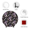 thumbnail image 4 of Picia Snake And Floral1 Pattern Bone China Decorative Plate – Wall Decor with Stand and Adhesive, Elegant Ornament for Living Room, Office, or Entryway-7in, 4 of 6