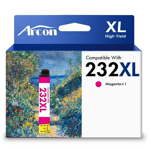 232XL Ink Cartridges 1 x Magenta Compatible for Epson 232 232 XL 232XL Printer Ink for Expression Home XP-4200 XP-4205 WF-2930 WF-2950 All-in-One T232 T232XL