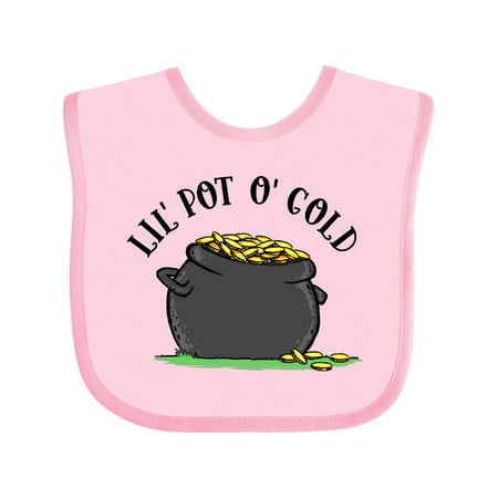 

Inktastic St. Patrick s Day Lil Pot of Gold Gift Baby Boy or Baby Girl Bib