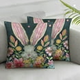 thumbnail image 2 of COMIO Easter Pillow Covers Bunny Easter Pillow Cases for Home Bed Holiday Farmhouse Outdoor Decoration Pink Easter Throw Pillow Covers for Sofa Couch Cushion&nbsp;2pc, 2 of 6