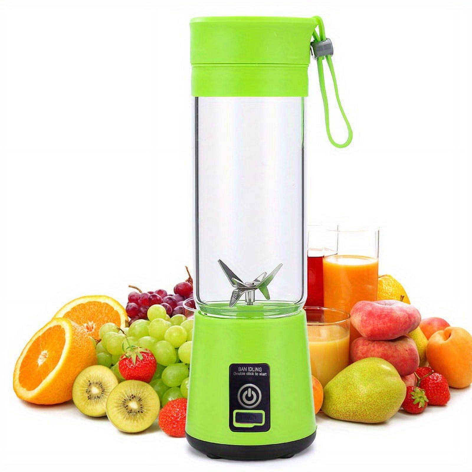 Portable Blender Smoothie - 380ml Personal Shakes and Smoothies Blenders  Mixer Juicer Household Small Charging Portable Student Fruit Veggie Juicer  Cup 