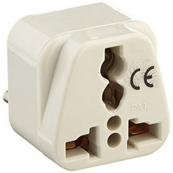 VCT VP 114 Universal USA to Israel Plug Adapter, Converts Plugs From Any Country to Grounded Plug for Israel