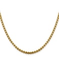 thumbnail image 3 of Diamond2Deal 14K Yellow Gold 3.6 mm Semi-Solid Round Box Chain Necklace for Mens 30", 3 of 7