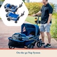 thumbnail image 4 of Gladly Family Anthem4 Quad All-Terrain Wagon Stroller with Easy Push and Pull, Removable XL Canopies, and Sturdy, Safe Folding for Storage and Transport, Electric Silver, 4 of 5
