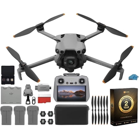 DJI Mini 5 Pro Fly More Combo Plus with DJI RC 2, Drone with 4K Video, 52 Mins Flight Time, 3 Batteries Bundle with, 2 Year Extended Warranty, 128GB Memory Card + Pilot Kit