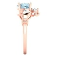 thumbnail image 3 of 1.06 ct Heart Cut Natural Aquamarine Claddagh Engagement Ring for Women in 18K Rose Gold, 3 of 5