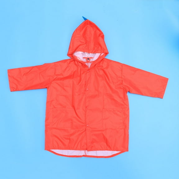 FRCOLOR  Children's Raincoat Poncho Kids Girl Dinosaur Jacket Suit Student Red