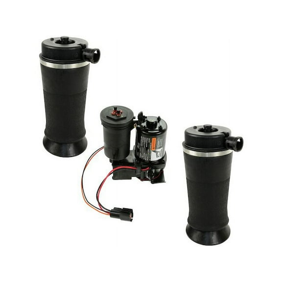 Air Suspension Compressor and Spring Kit 3 Piece - Compatible with 1997 - 2002 Ford Expedition 4WD 1998 1999 2000 2001