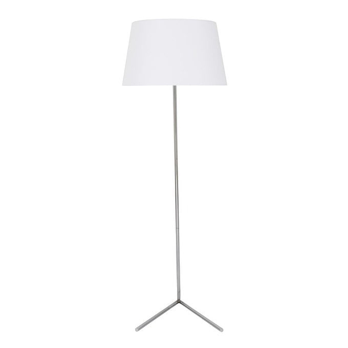 Ivy Terrace Carlton White Shade 1 Light, Contemporary Floor Lamp With Table