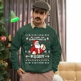 thumbnail image 5 of Christmas Sweatshirt, All I Want for Christmas is Rugby Ugly Holiday Sweatshirt, Festive Santa Rugby Fan Jumper, Christmas Gameday Apparel for Men & Women, Unique Xmas Gift, 5 of 5
