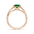thumbnail image 2 of ANGARA Lab Grown 1.5 Ct Nature-Inspired Oval Emerald Floral Engagement Ring for Women in 14K Rose Gold (Size-9x7mm) | May Birthstone, Anniversary, Jewelry Gift for Women | Lab-Grown Emerald Ring, 2 of 9
