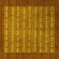 thumbnail image 1 of Ahgly Company Machine Washable Indoor Square Abstract Yellow Modern Area Rugs, 4' Square, 1 of 4