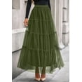 thumbnail image 3 of PRETTYGARDEN Women's Tulle Skirt Summer Flowy High Waisted A-Line Cute Fall Fairy Layered Mesh Maxi Long Skirts, 3 of 10