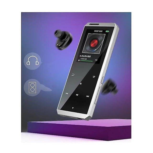 Bluetooth 4.0 Mp3 / Mp4 Player With 8gb Memory Card, 1.8 Inch Lcd Display, Support Up To 128gb, Video/voice Recording/fm Radio, E-book Reader Gray