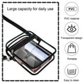 thumbnail image 3 of Clear PVC Stadium Bag | Transparent Crossbody Chest Bag for Men & Women | Large Capacity Security Approved Shoulder Bag | 20x15x6cm, 3 of 9