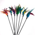 thumbnail image 4 of mmirethe Pet Feather Toy Interactive Pets Teaser Stick Playing Game Biting Bouncing Teasing Plaything Supplies Color Random, 4 of 8