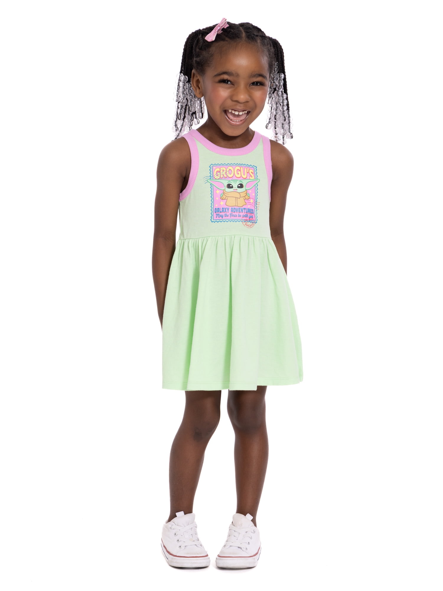 Star Wars Grogu Toddler Girls Graphic Tank Dress, Sizes 12M-5T