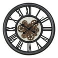 thumbnail image 2 of Monarch Specialties I 9064 - Clocks, 20" Round, Gear Mechanism, Wall Clock, Black, Transitional, 2 of 4