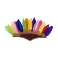 thumbnail image 2 of Tocado de plumas, sombrero indio, decoración colorida, accesorios para fotos, diadema de plumas Rosa colorida roja, 2 of 9