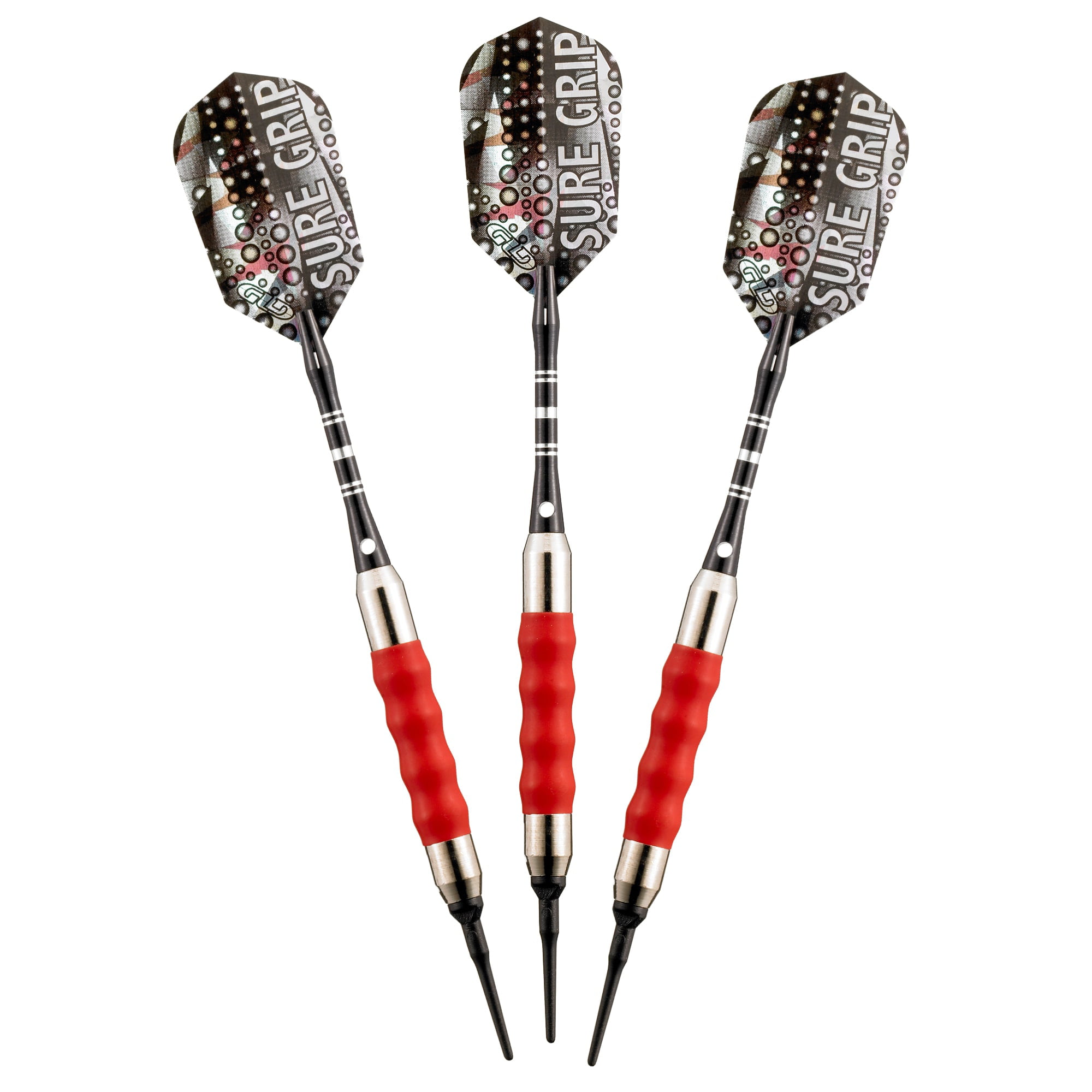 Viper Sure Grip RED 16 or 18 gm Soft Tip Dart Set with Flame Flights 