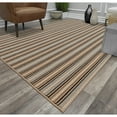 thumbnail image 2 of Garland Rug Nantucket Stripe Earth Tone Indoor Area Rug, 6' x 9', 2 of 7