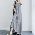 thumbnail image 5 of ZANZEA Women Sleeveless Baggy Ruffled Tank Dress Sundress Maxi Dresses, 5 of 11