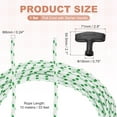thumbnail image 2 of Recoil Starter Rope with Handle, 6mm Dia 10m 33ft Polyester Pull Cord, Green and White, 2 of 7