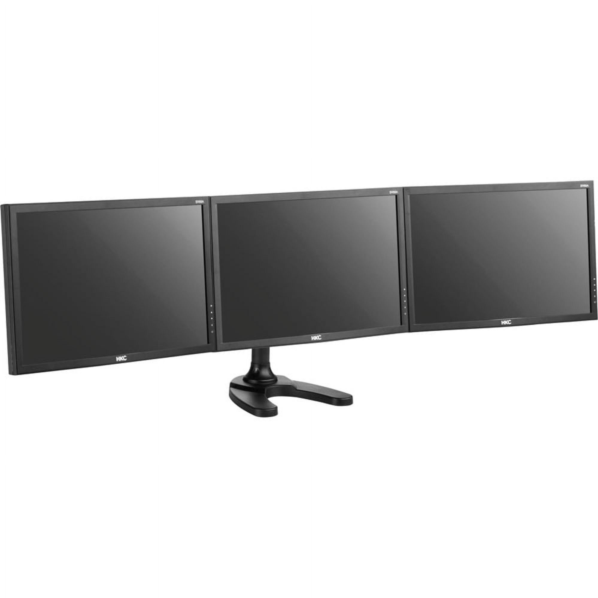 Atdec triple monitor desk mount with a freestanding base, Loads up to 17.6lb, VESA 75x75, 100x100 - image 4 of 10