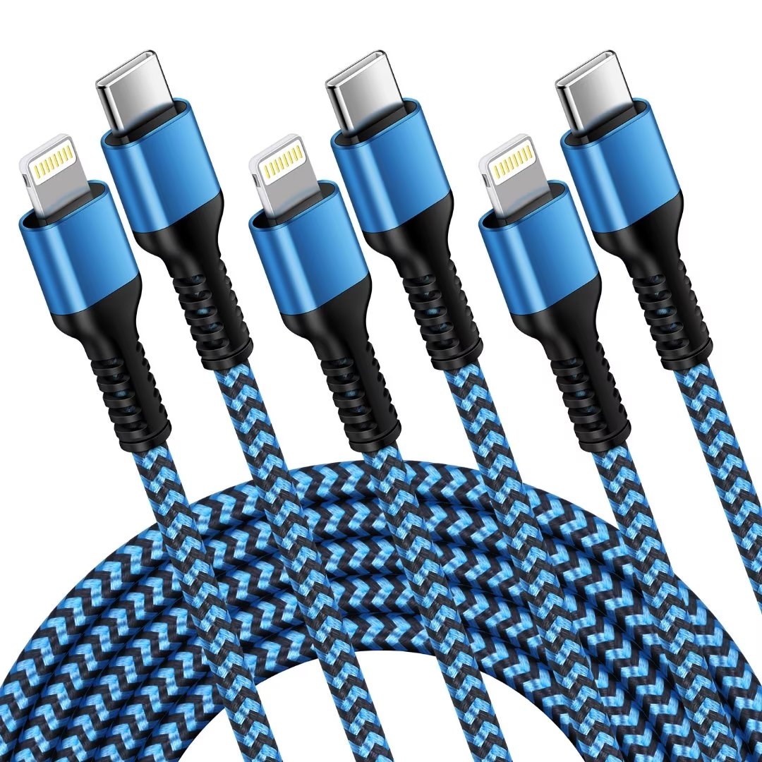 Lightning Cables,USB C to Lightning Cable 6ft 3 Pack FiveBox Nylon