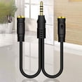 thumbnail image 2 of Adapter Cable 2-in-1 High Fidelity 3.5mm Earphone AUX Splitter Converter for Mobile Phone,Black, 2 of 8