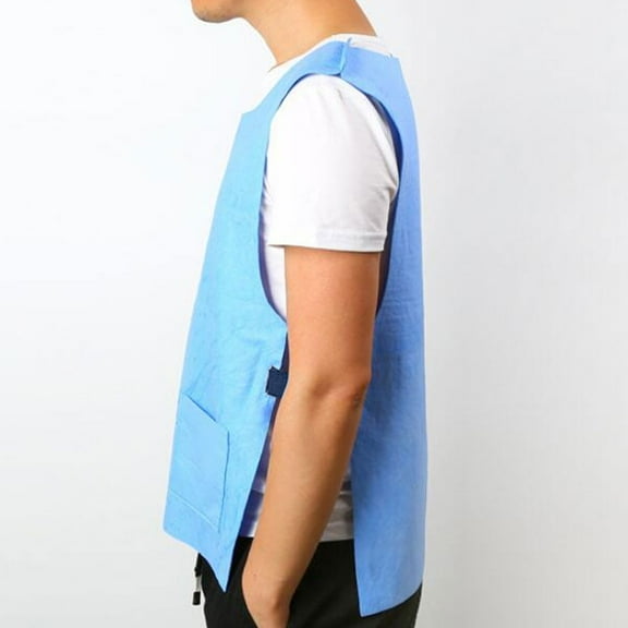 OUNONA Outdoor Summer Cooling Vest Sunstroke Prevention Cooling Waistcoat Summer Ice Cooling Vest for Outdoor Wear (Blue)