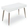 thumbnail image 2 of Workspace by Alera Scandinavian Writing Desk, 47.24 x 23.62 x 29.53, White/Beigewood, 2 of 4