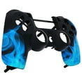 thumbnail image 3 of eXtremeRate Blue Flame Patterned Custom Faceplate Cover, Replacement Front Housing Shell Case Compatible with ps4 Slim Pro Controller JDM-040/050/055 - Controller NOT Included, 3 of 5