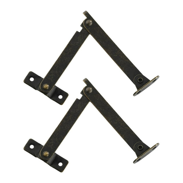 veasfak 2 Pieces for Wooden Box Metal Lid Support Hinges for Cupboard Gift Box Chest 149mm