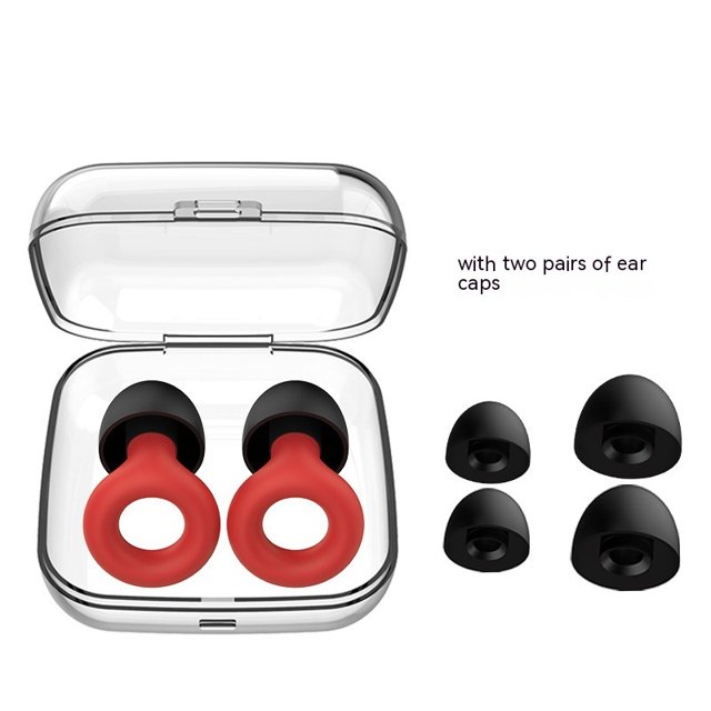 Tapones para los oídos Loop Quiet para reducir el ruido: protección auditiva súper suave y reutilizable en silicona flexible para dormir y hacer ruidored