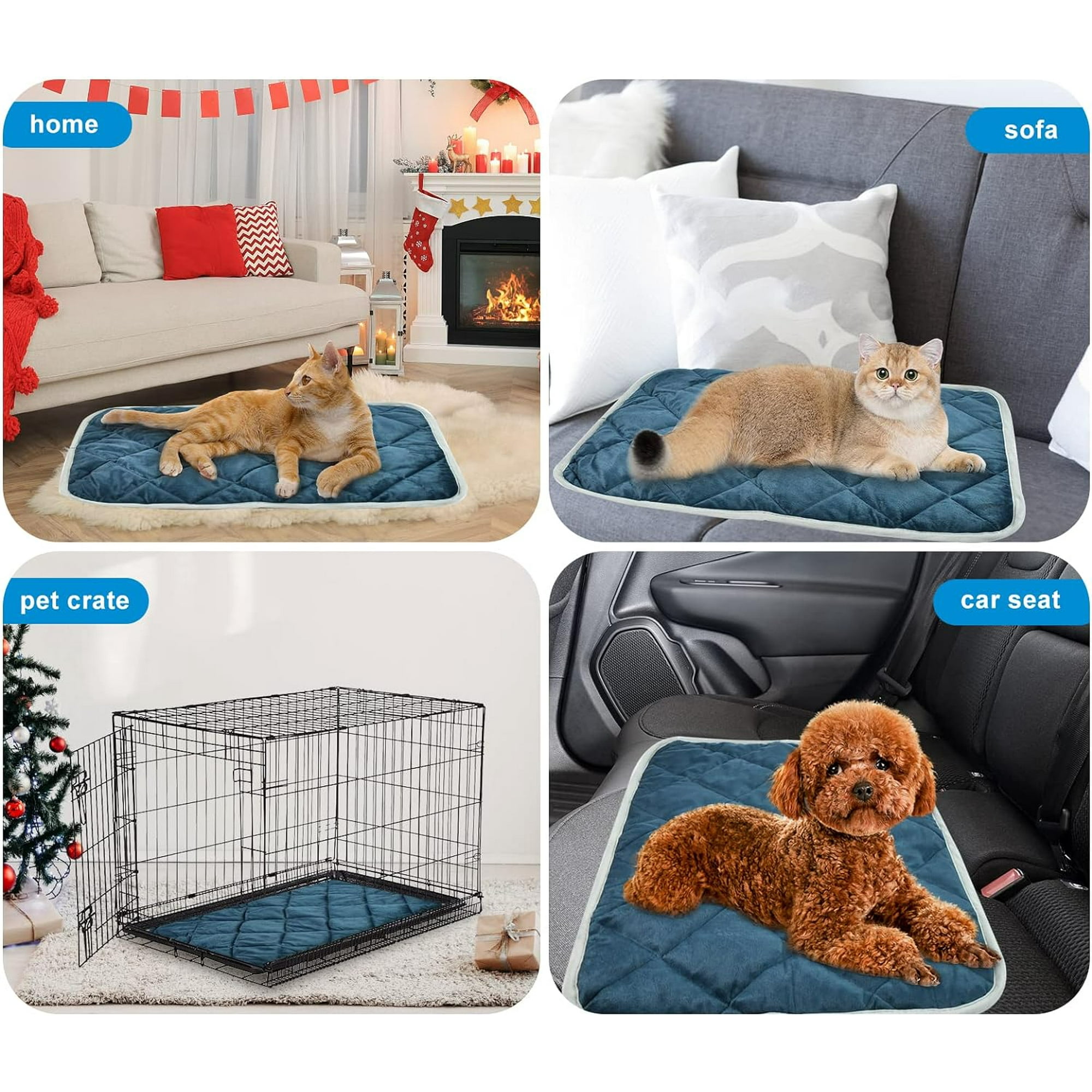 Self Heating Cushion for Cats and Dogs Dog Heating Mat Cat Heating Blanket Pet Heating Pad for Homes Garages Kennels Sofa Car S