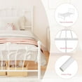 thumbnail image 6 of Towallmark Twin Size Bed Frame, Heart Shaped Metal Bed Frame with Headboard and Footboard, Platform Bed Frame with Sturdy Slat Support, Underbed Storage Space, No Box Spring Needed, White, 6 of 6