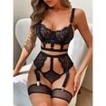 thumbnail image 2 of Lencería De 2 Piezas Para Mujer, Kit De Ropa Interior De Sujetador De Encaje Con Aros De Cintura Alta Para La Noche De Bodas ANGGREK No, 2 of 7