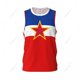 thumbnail image 4 of Camiseta deportiva de baloncesto para hombre con la bandera de Yugoslavia, para correr, fitness, multifunción, sin mangas, con nombre personalizado exclusivo, 4 of 5