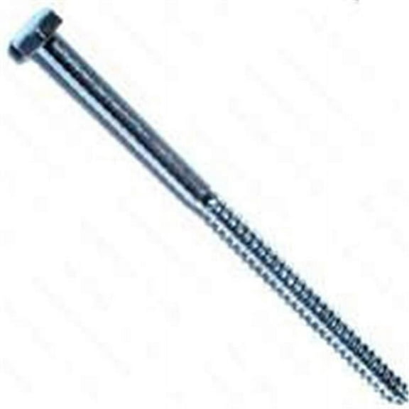 MIDWEST FASTENER 01295 Hex Lag Screw, 1/4-10 Thread, 5 in OAL, 2 Grade, Zinc, 100 Pack