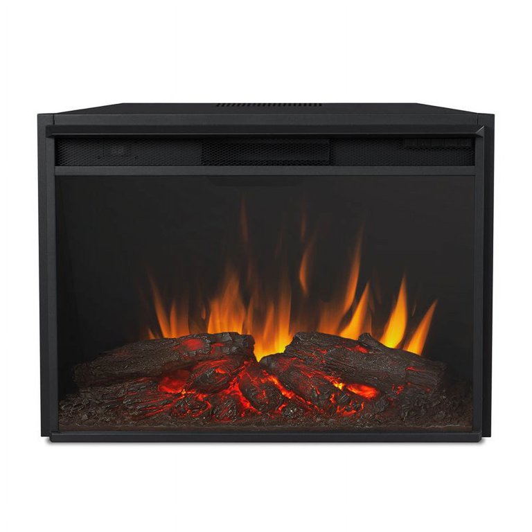 Real Flame Gunnison 64 Solid Wood u0026 Glass Electric Fireplace in Chestnut -  Walmart.com