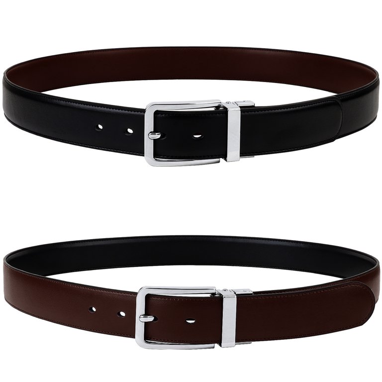 Hot Selling Reversible Genuine leather Classic Dress belt for Men-Black &  Brown